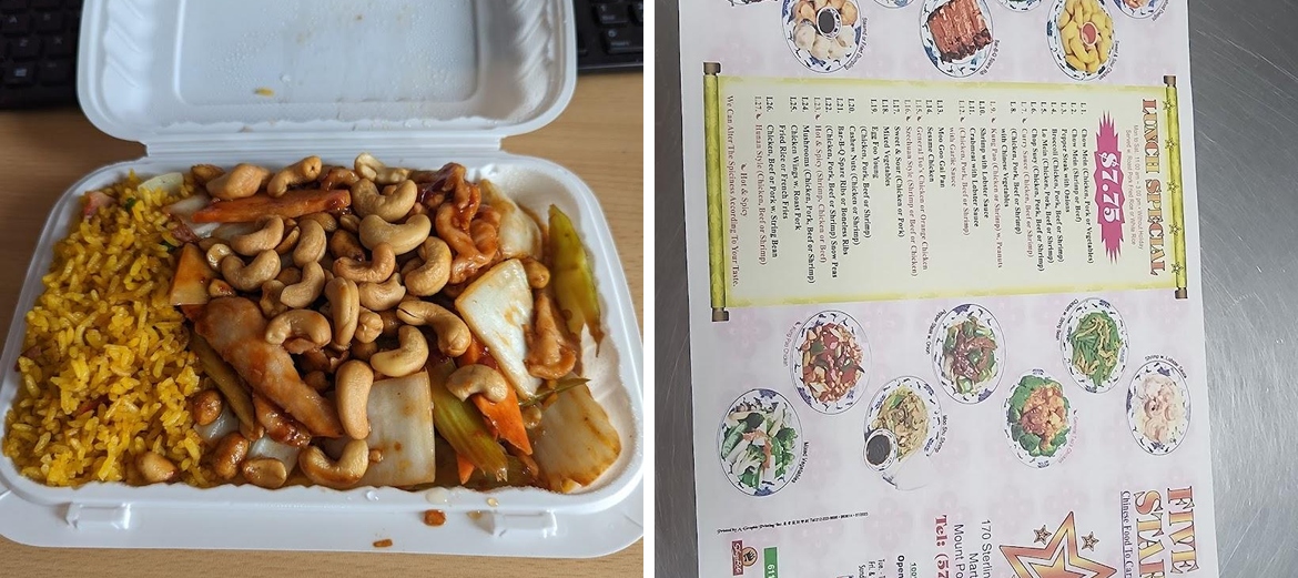 Five Star II Menu